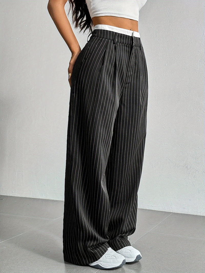 Striped Straight Leg Pants