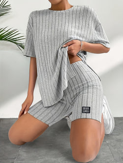 Short Sleeved Two-Piece Set