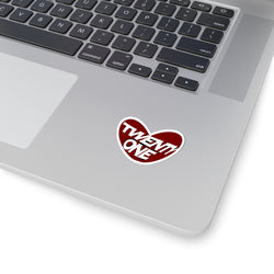 Heart-Shaped Stickers - "TWENTY ONE"