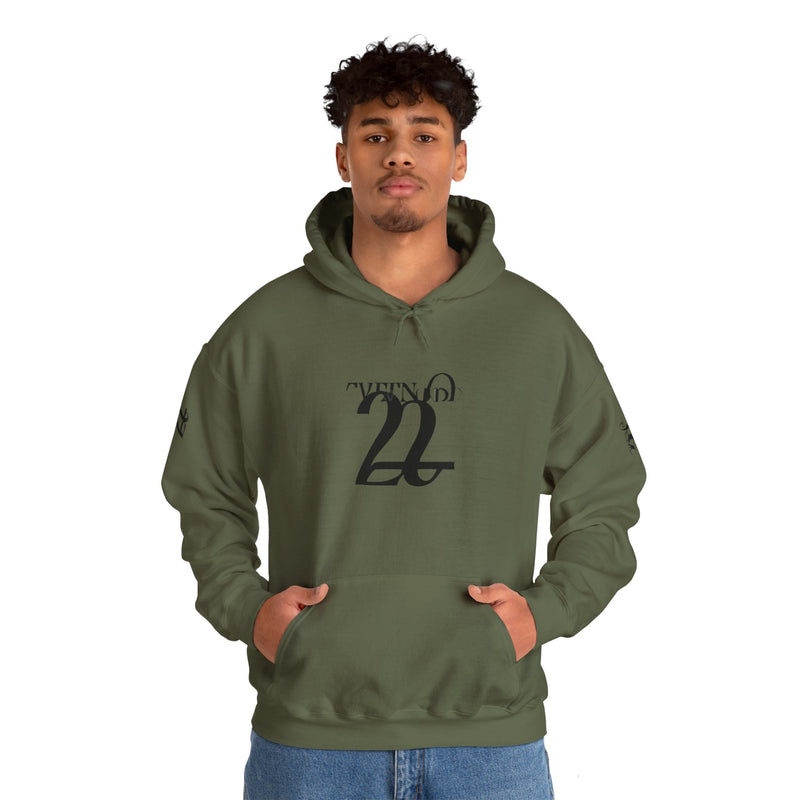 Stylish Unisex Hoodie with Minimalist 21 Design