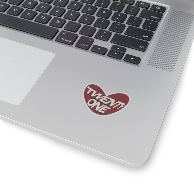 Heart-Shaped Stickers - "TWENTY ONE"