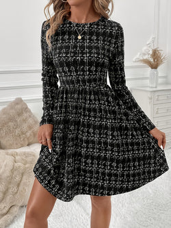 Plaid Print Fall Dress