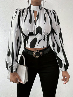 Graphic Printed Blouse