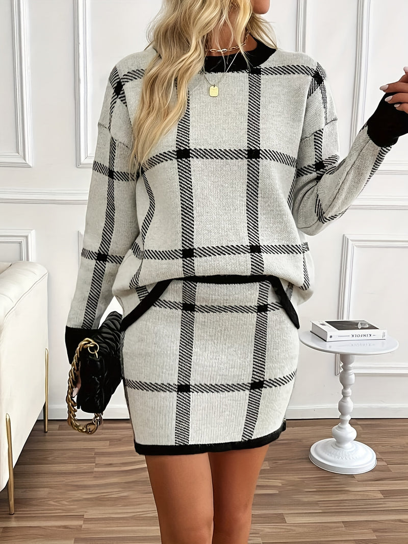 Women's Knit Sweater Dress Set