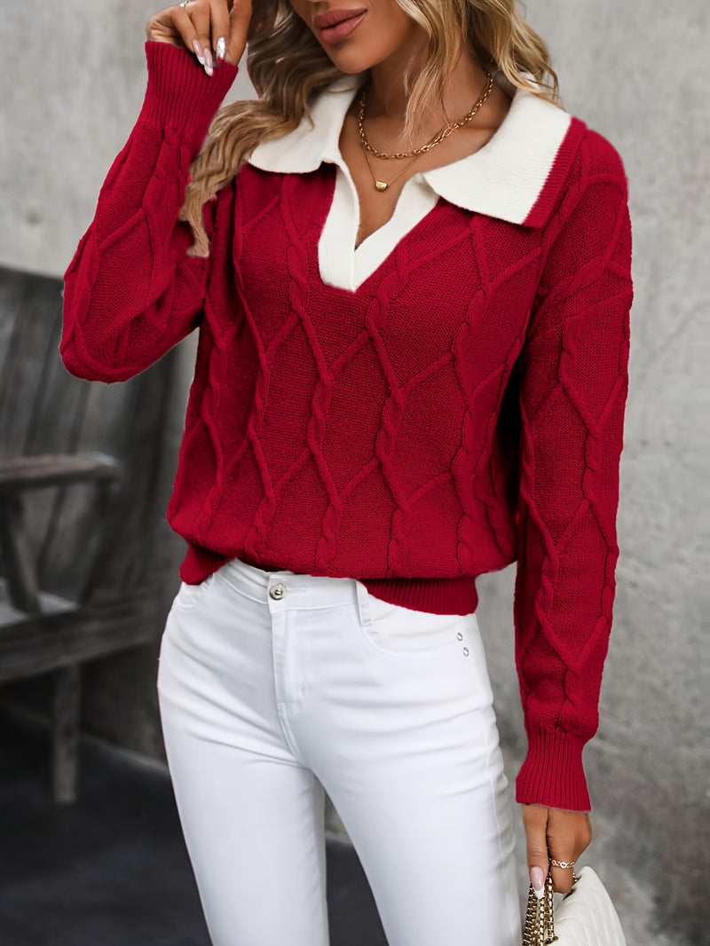 Collared Long Sleeve Sweater