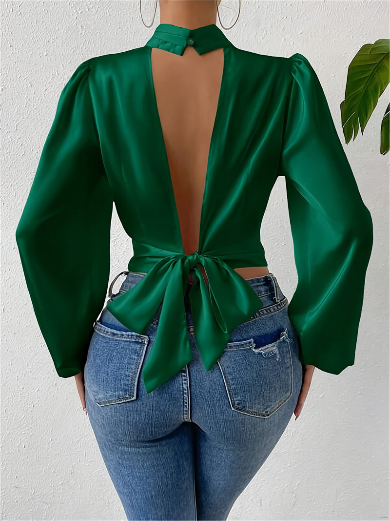 Stylish Backless Blouse