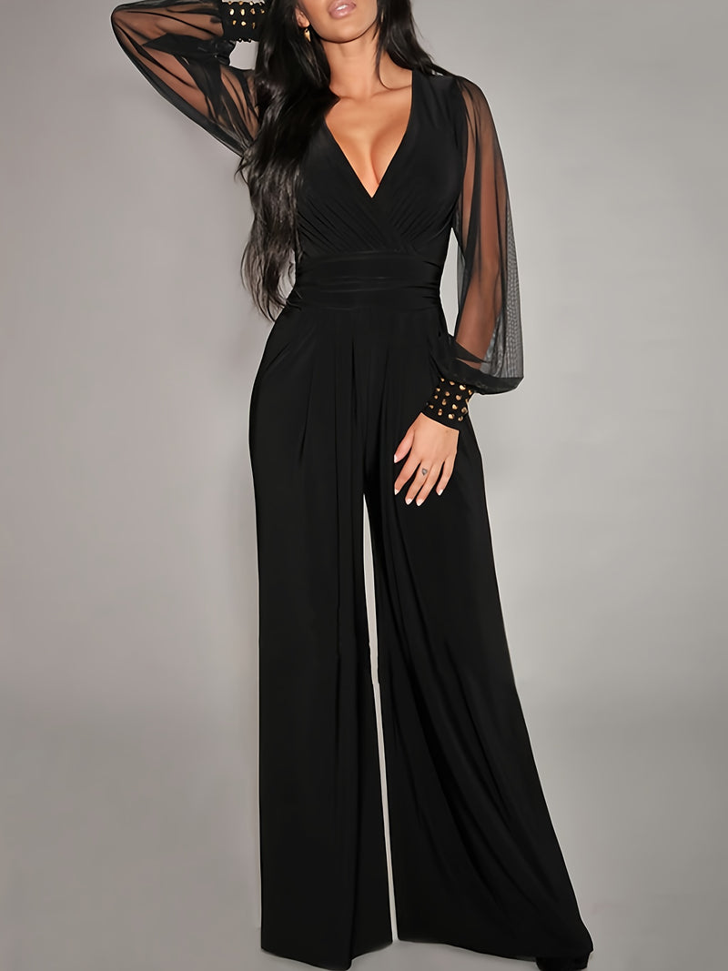 Elegant V-Neck  Jumpsuit