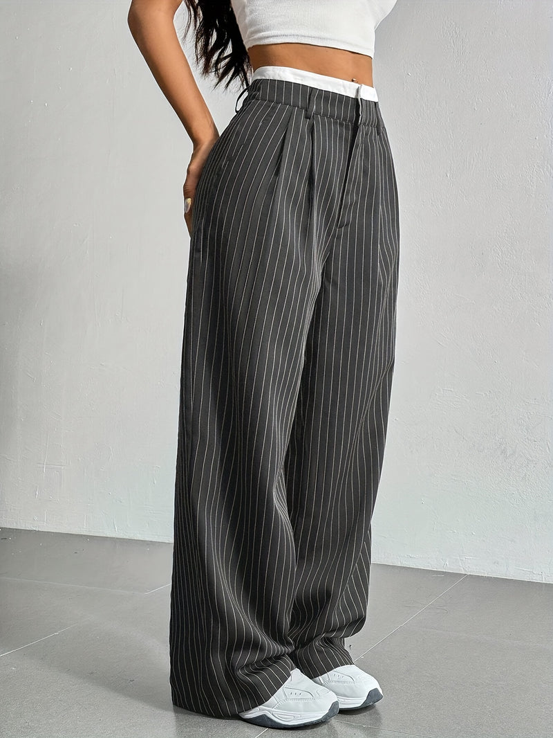 Striped Straight Leg Pants