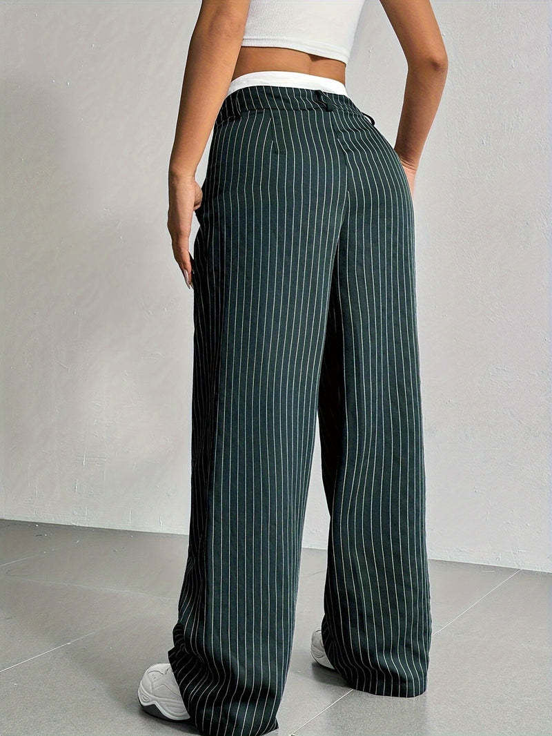 Striped Straight Leg Pants