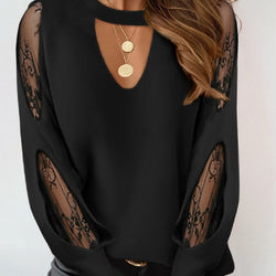 Cutout  Long Sleeve Top