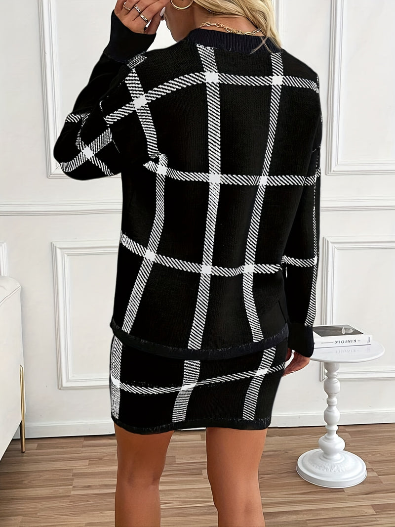 Women's Knit Sweater Dress Set