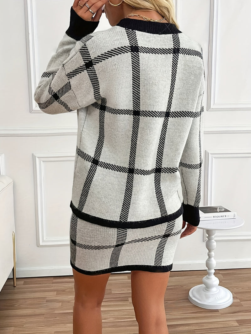 Women's Knit Sweater Dress Set