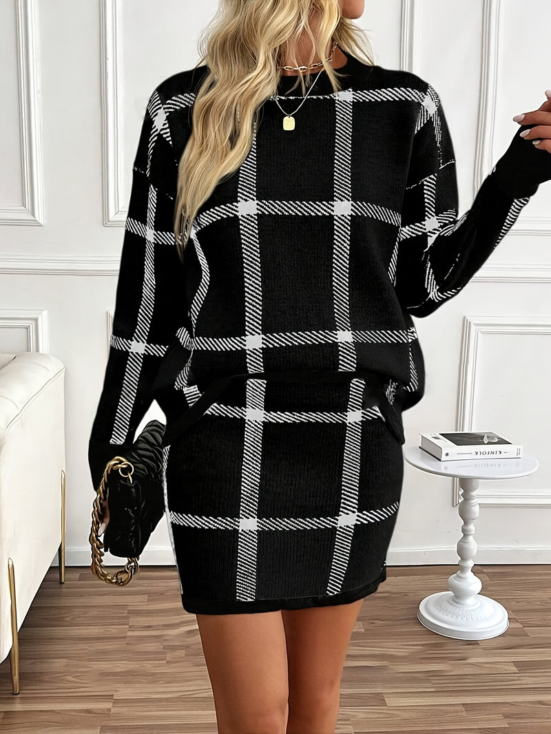 Women's Knit Sweater Dress Set