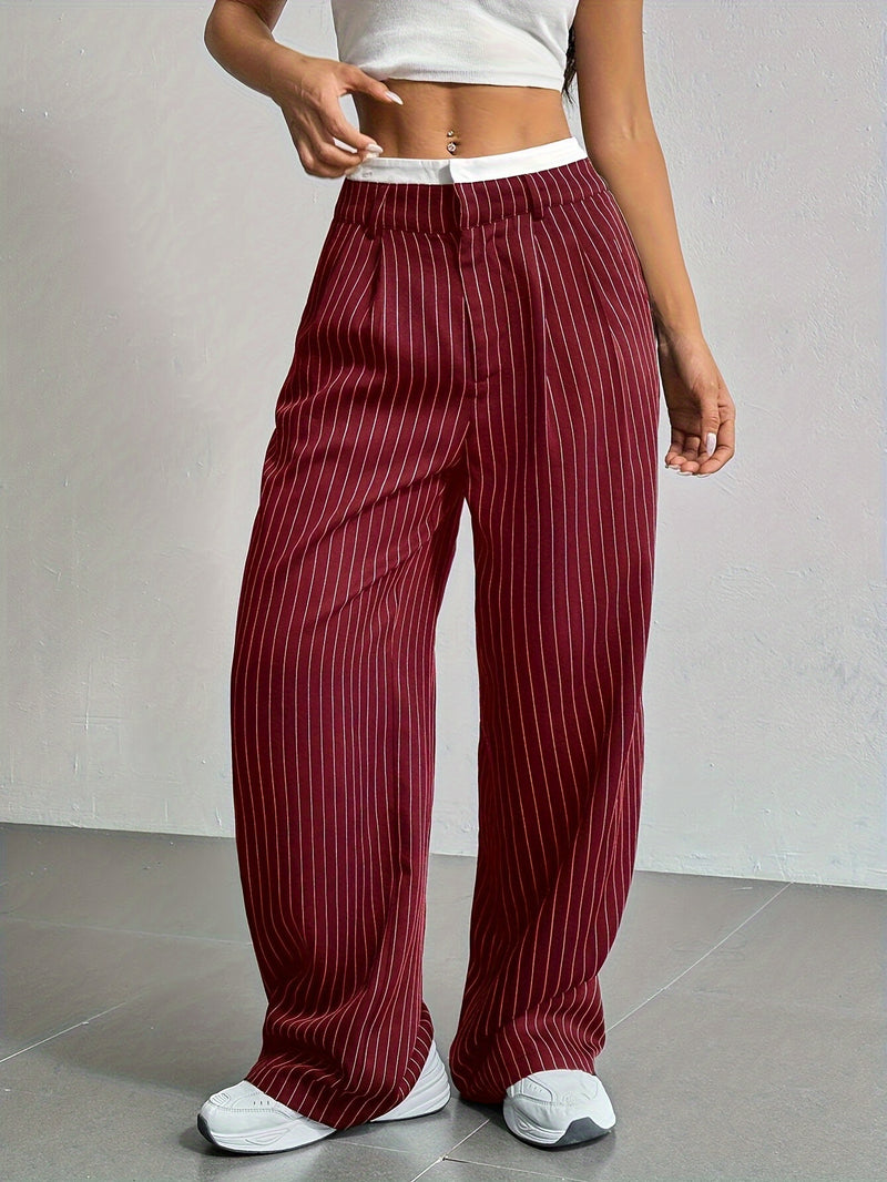 Striped Straight Leg Pants