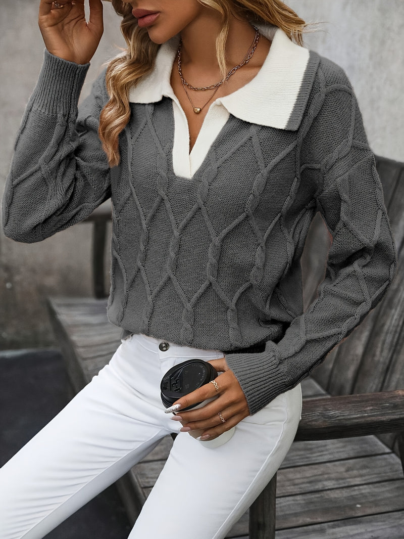 Collared Long Sleeve Sweater