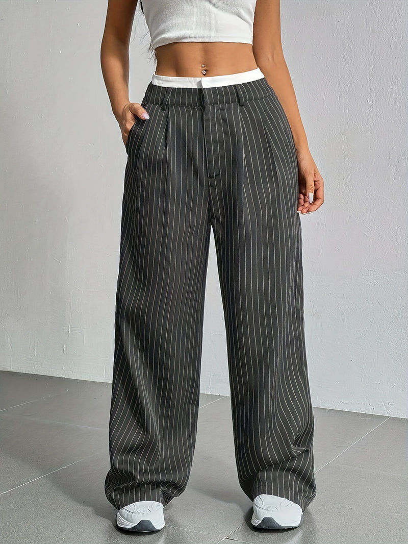 Striped Straight Leg Pants