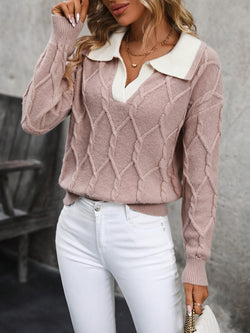 Collared Long Sleeve Sweater