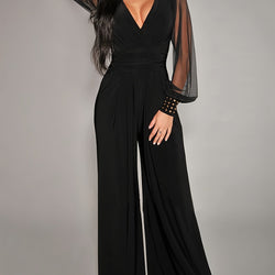 Elegant V-Neck  Jumpsuit