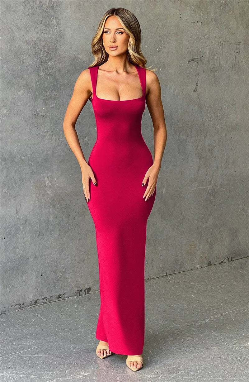 Elegant Sleeveless Sexy Maxi Dress