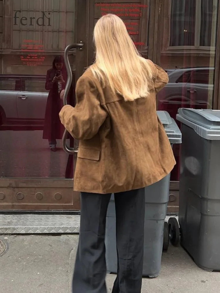 Vintage Brown Blazer Jacket