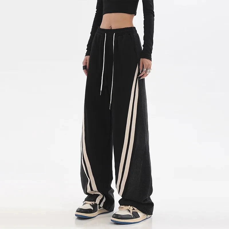 Striped Baggy Sports Joggers