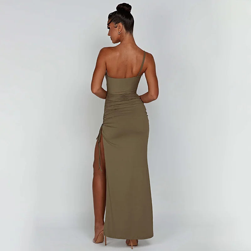 One Shoulder Strap Long Dress For Women