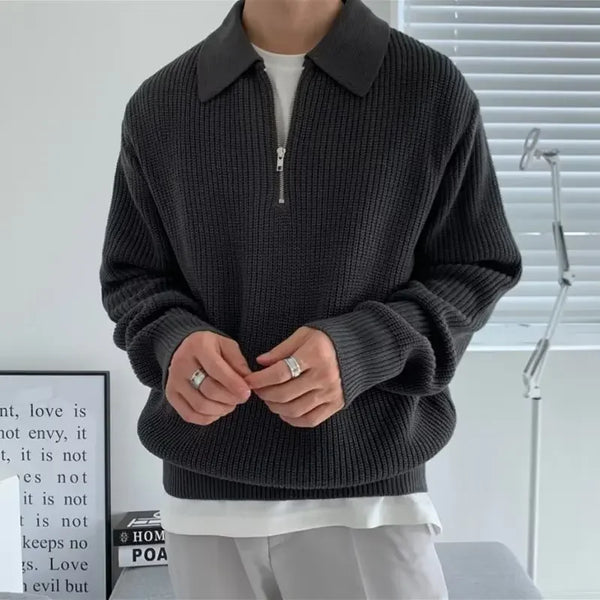 Half-zip Knitted Sweater