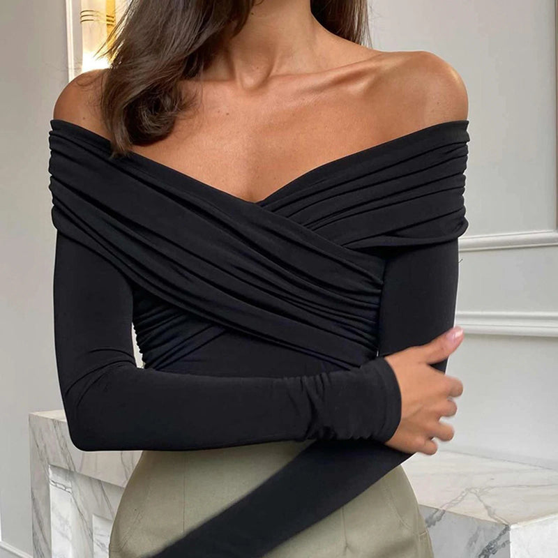 Off Shoulder Long Sleeve Top