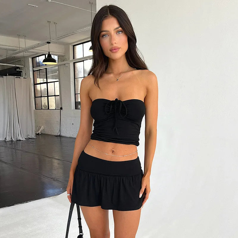 Tube Top and Mini Skirt Set