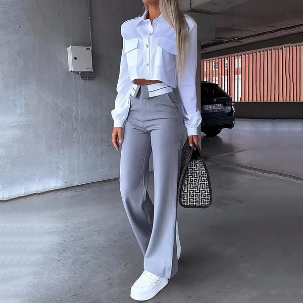 Women's Two Piece Long Sleeve Pants Set