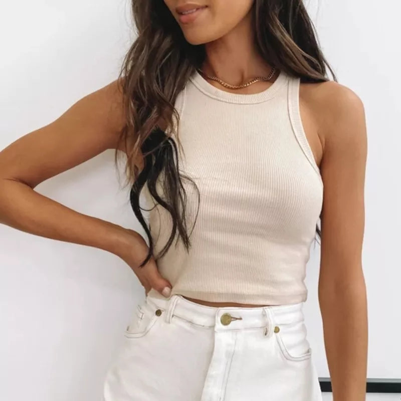 Crop Vest Knitted Top