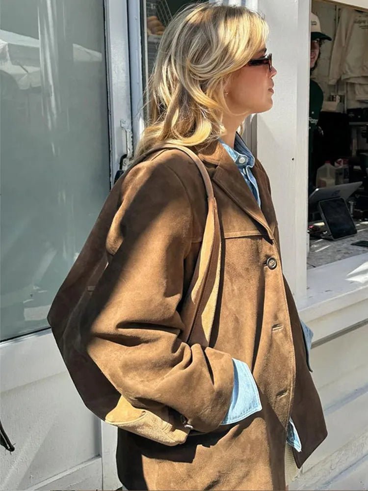 Vintage Brown Blazer Jacket