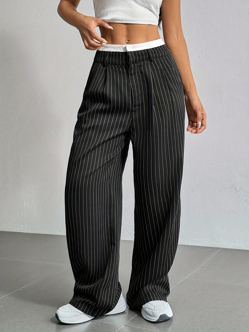 Striped Straight Leg Pants