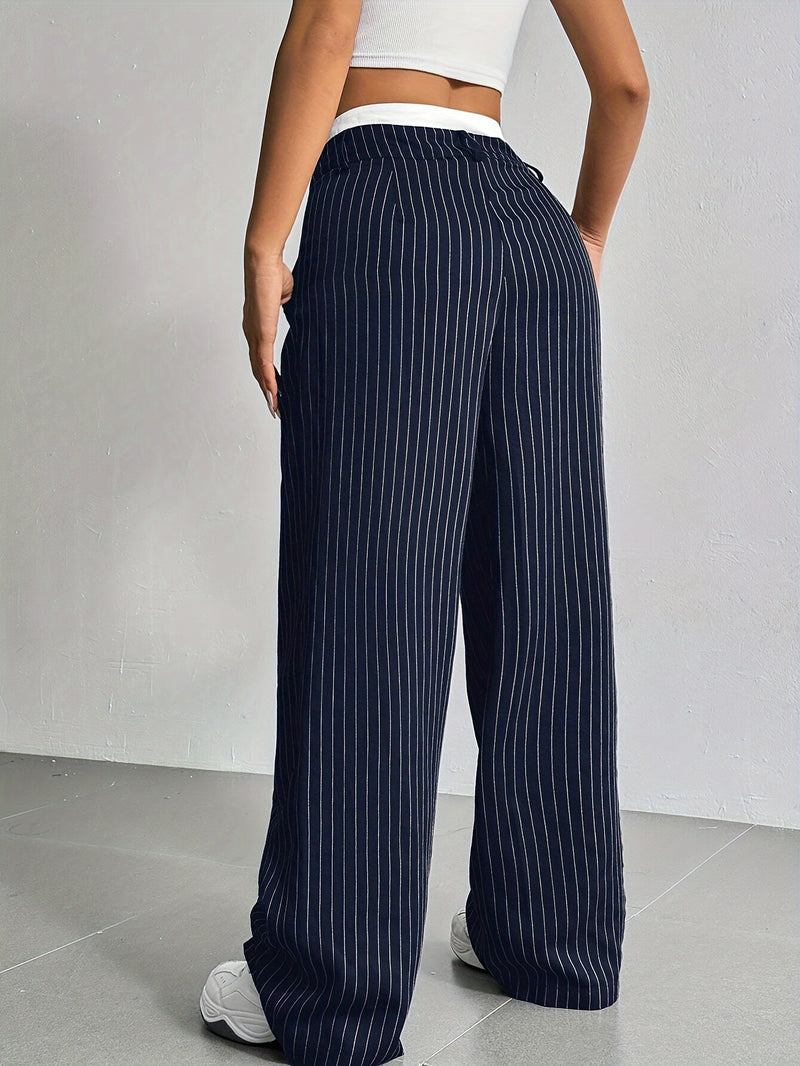 Striped Straight Leg Pants