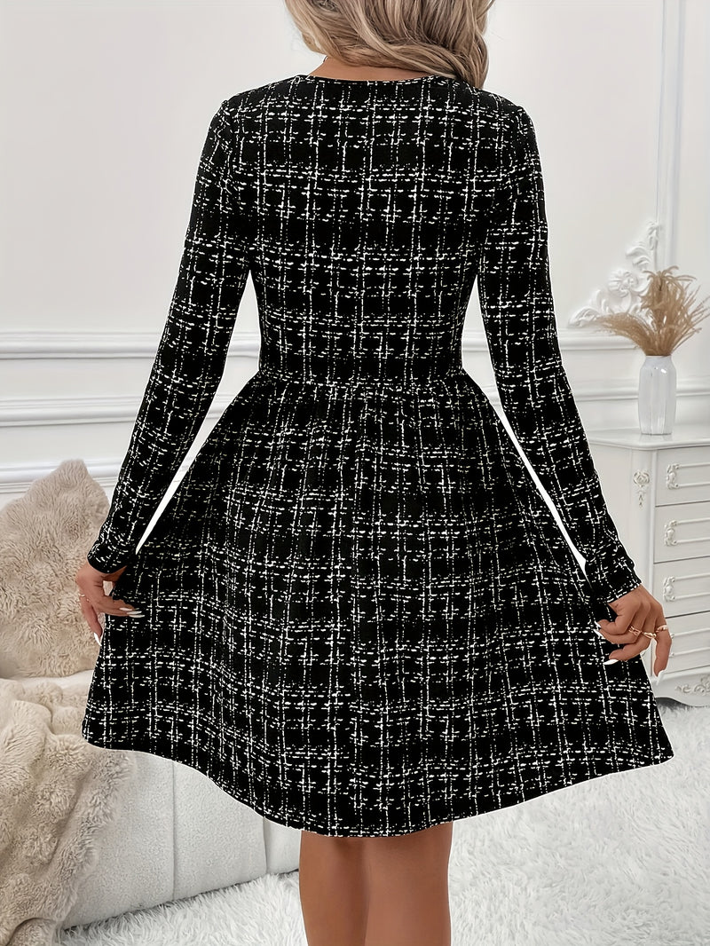 Plaid Print Fall Dress