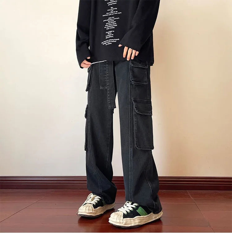 Wide Leg Streetwear Jeans