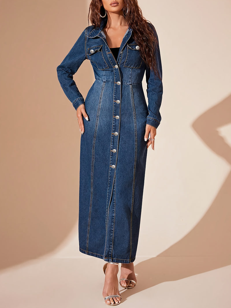 Elegant Denim Tunic Dress