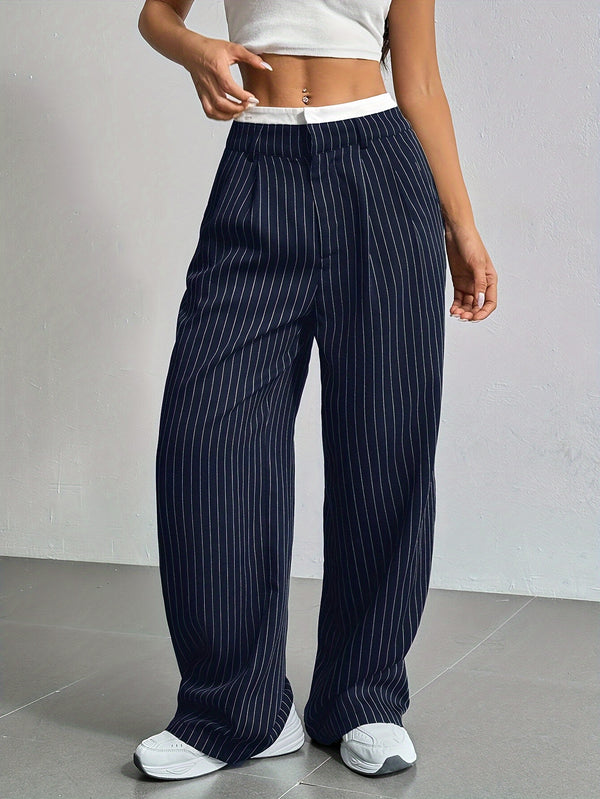 Striped Straight Leg Pants